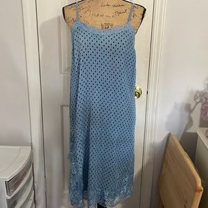 Free People Margot Blue Polka Dot Slip Dress